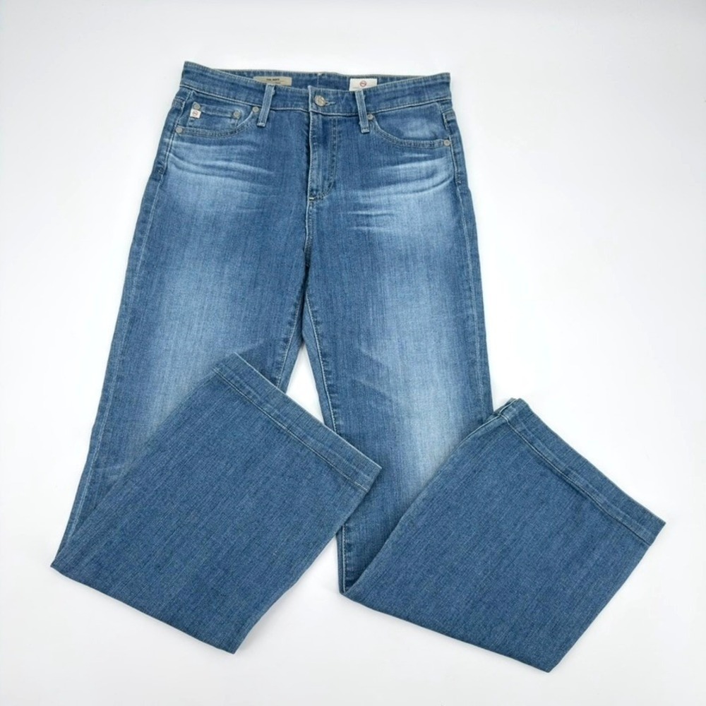 AG Adriano Goldschmied The Janis High Rise Flare Jeans Blue Medium Wash Size 28R